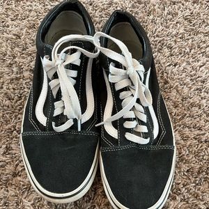 Black and white old skool vans